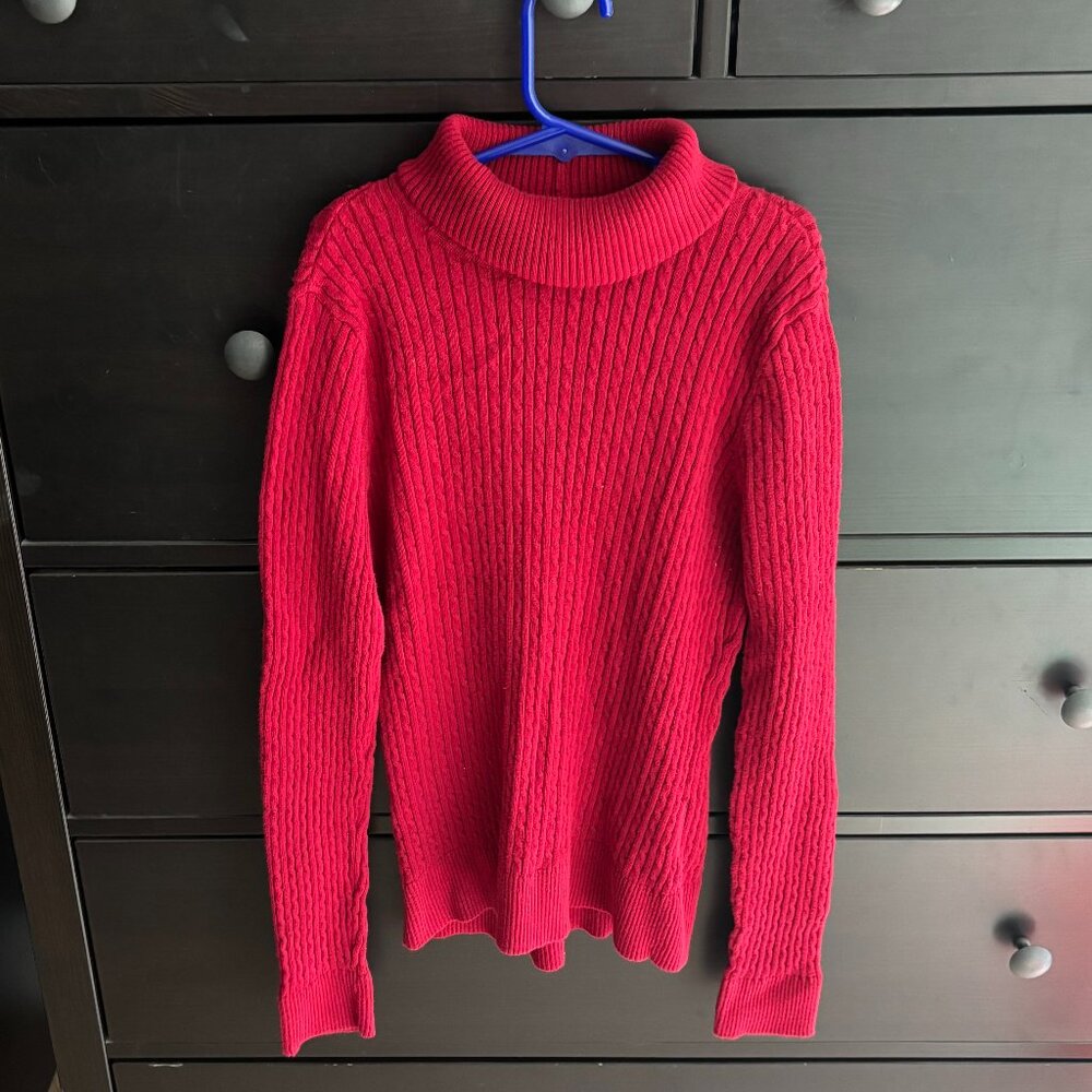 Jeanne Pierre cable knit turtleneck sweater
